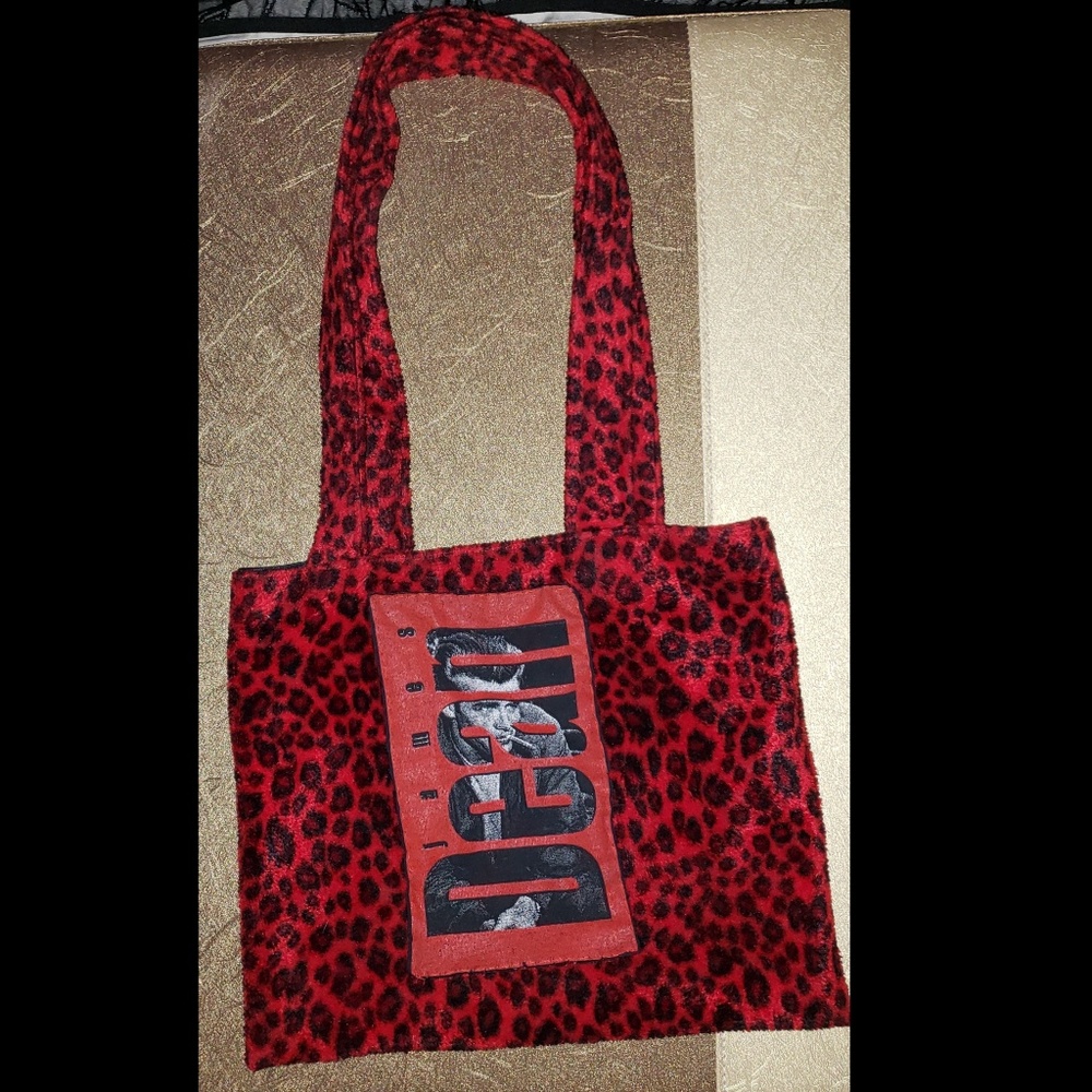 Red Leopard Print James Dean Bag